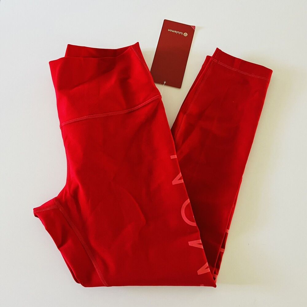 LULULEMON ATHLETICA Dark Red Wunder Under HR 7/8 Tight *LNY Leggings - US 10